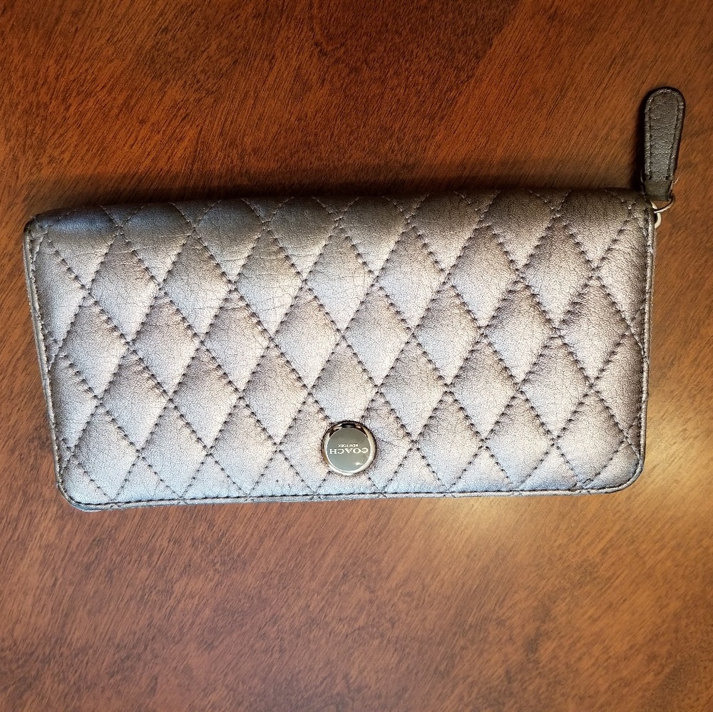 Coach quilted leather wallet